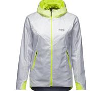 GOREWEAR R5 Femme GORE-TEX INFINIUM™ Veste avec isolation thermique, White/Neon Yellow, 38