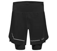 Gore Wear Ultimate 2in1 Short Homme Noir - Shorts 2 en 1 de running hommes S