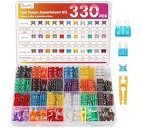 Gorffy Lot de 330 fusibles de voiture assortis 170 mini + 90 standards + 70 micro, 2 A 3 A 5 A 7,5 A 10 A 15 A 20 A 25 A 30 A 35 A 40 A Fusibles à lame avec extracteur de fusible pour automobile