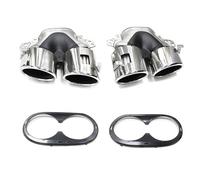 Gorge arrière queue Pour Mercedes Pour Benz A Classe W177 A35 C118 CLA35 X247 GLB35 A45S Quad Échappement Échappement Silencieux(Argent b)