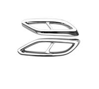 gorge de queue de voiture Couvercle de silencieux d'échappement pour Mercedes pour Benz CLA pour classe C118 W118 CLA180 200 220 250 260 2020-2022, accessoires voiture(Argent)