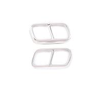 gorge de queue de voiture Lot de 2 embouts protection tuyau d'échappement en acier inoxydable argenté pour BMW F01 Série 7 2009-2014