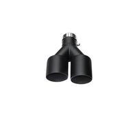 Gorge Queue De Voiture Système Tuyau D'échappement Double Universel En Acier Inoxydable Noir Mat 1 Pièce Pointe Queue Type Y Pour GTI MK7 Pour Golf 7(Left ID60MMOD101MM)