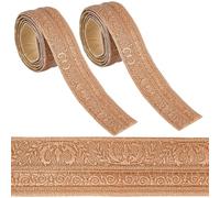 GORGECFAFT 2 rouleau 2.3mX8cm Bordure de Papier Peint en Mousse Auto Adhésive 3D à Décoller et à Coller Moulure de Couronne Garniture de Plinthe Bordure de Base Murale en Miroir Flexible Sienna Lignes