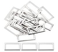 GORGECRAFT 1 boîte 20 pièces en Métal Plat Rectangle Anneaux 25mm Longueur Intérieure Robuste en Alliage D'Argent Boucle Boucle pour Bagages Sac à Dos Portefeuilles Ceinture Vêtement Sangle Bricolage