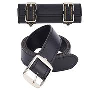 GORGECRAFT 1 ensemble Médiéval Deux Boucles Épée Grenouille Étui avec Ceinture Réglable Boucle Épée Étui Support en Cuir Gaine Épée Ceinture pour Halloween Chevalier Cuir Pleine Fleur, Noir