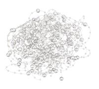 GORGECRAFT 10 Brin de Perles Artificielles de 3 à 8mm Chaîne de Perles Synthétiques Guirlande de Fête Décoration pour Bougies Flottantes Pièce Maîtresse Remplissage de Vase Mariage de Noël Gris