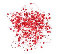 GORGECRAFT 10 Brin de Perles Rouges Artificielles 3 à 8mm Guirlande de Perles Artificielles Décoration de Fête pour Bougies Flottantes Centre de Table Remplissage de Vase Ornements de Mariage de Noël