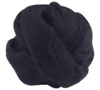 GORGECRAFT 100g de Laine Mérinos Teinte Mèche Noire Laine à Feutrer Mélange de Fibres pour Feutrage Filage Tricot Tissage Couture Coupe Fil Épais Halloween Bricolage Artisanat