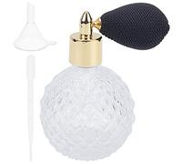 GORGECRAFT 100ml Vintage Bouteille de Parfum Rechargeable en Cristal Transparent avec Atomiseur Vaporisateur Court en Plastique - Cadeau pour Femme