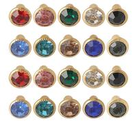 GORGECRAFT 100pcs Rivets en Cristal CZ 10 Couleurs 6mm Pointes Rapides Ronds en Alliage Métallique Style Punk Rock pour Bricolage Cuir Artisanat Tissu Vêtements Chaussures Sacs Ceintures Artistique