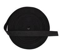 GORGECRAFT 10M Sangle de Soutien-Gorge Bande Élastique 15mm en Peluche Plat Extensible Garniture Ruban Spandex Rouleau de Bobine pour sous-Vêtements Bandoulière Faire des Attaches de Cheveux Noir