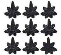 GORGECRAFT 10PCS Noir Dentelle Fleur Patch Paillettes Fleurs Patches Paillettes Gaze Broderie Ornements Dentelle Paillettes Coudre Sur Patches Mariage Robe de Mariée Appliques Brodées pour Couture