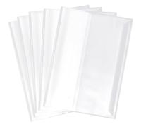 GORGECRAFT 10pcs protège Livre en Plastique Transparent 30x22cm Couverture Livre Réglable Étanche avec Fermeture Autocollante Pochette Livres Tissu pour Cahier Manuel Journal Intime Document Travail