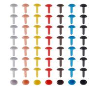 GORGECRAFT 112 Nez de Sécurité en Plastique Mat 7 Couleurs Yeux et Nez de Sécurité Amigurumi Vis Artisanale Nez de Chien Fournitures pour Animaux en Peluche Fabrication de Figurines en Argile
