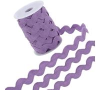 GORGECRAFT 12.5 Yards Rick Rack Trim pour Coudre 13mm Polyester Rac Ric Ruban Zig Zag Wave Bending Fringe Trim Rickrack Purple S Shaped Lace Ribbon Woven Braided Fabric pour Bricolage Artisanat