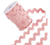 GORGECRAFT 12.5Yds Rick Rack Trim pour Coudre 13mm Ric Rac Rickrack Dentelle Vague Ruban Zig Zag Vague Pliage Frange Dentelle Garniture en Forme de S Tissu Tressé Tissé pour L'Artisanat de Bricolage