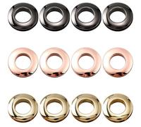 GORGECRAFT 12 Anneaux à Vis en Alliage de 3 Couleurs Œillets Trous de 13.8mm Anneaux Métalliques Œillets à Pression Remplacements pour Boucle de Sac Connecteur de Poignée Sac à Main Or Rose Noir