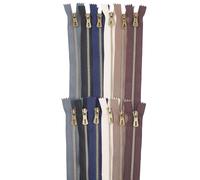 GORGECRAFT 12 Fermeture Éclair Métallique de Rechange 6 Couleurs N° 3 en Alliage Bronze Antique Résistante en Nylon pour Bricolage Artisanat Vestes Sacs à Main Fournitures