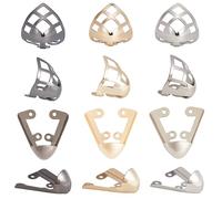 GORGECRAFT 12 PCS 6 Styles Talons Hauts Embouts Chaussures en Métal Protecteur Pointu Protection des Orteils Tête Couvre-Chaussures Durables Losange Creux Fournitures Élégantes pour la Protection