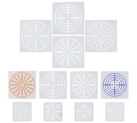 GORGECRAFT 12 Pcs Mandala Dotting Pochoirs Mandala Rock Peinture Pochoirs Modèle Ensemble Trois Tailles pour BRICOLAGE Bois, Tissu, Verre, Métal, Art des Murs