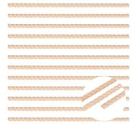GORGECRAFT 12 pièce de Bordure Tressée Sculptée en Bois Applique Torsadée Style Navajo Blanc Non Peint Décoration Murale pour Chambre Ou Salon.