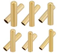 GORGECRAFT 120pcs 6 Tailles D'Embouts de Lacets en Métal pour Chaussures Extrémités de Cordons de Colonne Réparation D'Aglet Doré Remplacement de la Tête de Lacet Pointe D'Extrémité pour Pantalons