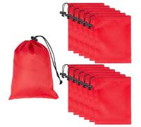 GORGECRAFT 12PCS Sacs à Cordon Rouge Polyester Cinch Ditty Stuff Pouch 8x6 Pouce Petit Rectangle Cordon Fermeture Gym Sac à Cordes Balle Cadeaux Stockage pour Sports Voyage Randonnée Yoga Shopping