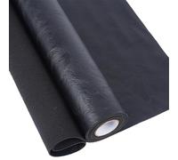 GORGECRAFT 135x30cm Tissu Simili Cuir Noir Similicuir Grainé Texturé Doux Synthétique Cheval Fou Cuir 1mm d'épaisseur pour Fabrication de Canapés Chaises Housses D'Intérieur Atelier D'Outillage