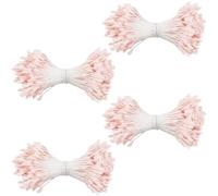 GORGECRAFT 1400 étamine de Fleur Perlée de 3mm à Double Tête Rose Faite à la Main Pistil Fleurs Artificielles Pollens Floraux Nacrés pour la Fabrication de Cartes Scrapbooking Décoration Artisanat