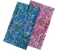 GORGECRAFT 14x24cm 2 pièces Autocollant Coquille D'Ormeau Feuille de Placage D'Ormeau Bleu Violet Imitation Coquilles Autocollants pour Projets D'Incrustation Artisanat Décoration Faite à la Main
