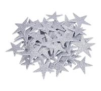 GORGECRAFT 150 Autocollant en Mousse EVA Auto Adhésif en Forme D'Étoile Argentée à Paillettes 3 Tailles pour Scrapbooking Cartes de Vœux Décoration Remise de Diplôme Artisanat
