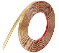 GORGECRAFT 16.4Ft Gold Moulding Garniture 6.6mm Peel and Stick Bordure de Miroir Flexible Auto-Adhésif Bande Décorative Mur Plafond Plancher Armoire Carrelage Bordure Imperméable Lignes Murales