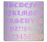 GORGECRAFT 16 cm Métal Lettre Numéro Pochoir Alphabet Ponctuation Symbole Numéro Modèle Réutilisable en Acier Inoxydable Peinture Pochoirs Journal Signes pour Bois Gravure Pyrogravure Art Artisanat