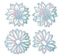 GORGECRAFT 16 Pièces Tournesol Fenêtre Adhère Anti Collision Arc-en-Ciel Fenêtre Alerte Autocollants pour Oiseaux Frappe Fleur Stickers Non Adhésif Prismatique Énergie Vinyle Film