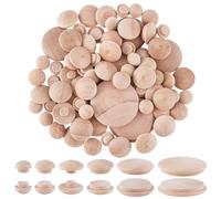 GORGECRAFT 160 pièce 6 Tailles Cache Vis en Bois Capuchons à Tête de Champignon en Bois Type Affleurant Boutons Pression Couvercle Supérieur Bouton Bouchon en Bois Dur pour Meubles Travail du Bois