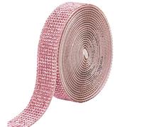 GORGECRAFT 2.7mx18mm Rubans Strass Auto Adhésifs Cristal Diamant Bling Autocollants Rouleau de Garniture Paillettes Gem Ruban Ceinture Ruban pour la Maison Vêtements Anniversaire Cadeau Décorations
