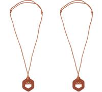 GORGECRAFT 2 Collier pour Lunettes Marron en Cuir PU Ajustable avec Cordon et Pendentif Hexagonal Accessoire pour Lunettes de Lecture.