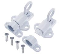 GORGECRAFT 2 Ensembles Loquet à Fermeture Automatique en Alliage D'Aluminium Verrou à Ressort de Fenêtre Automatique Loquet à Ressort Verrouillage à Glissière de Sécurité Verrouillage de Porte, Blanc