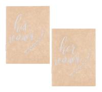 GORGECRAFT 2 Livre de Vœux de Mariage avec Mot Ses Vœux Carnet de Vœux en Papier Kraft Journal du Jour du Mariage, Livre Souvenir pour la Cérémonie des Mariés, Cadeaux de Renouvellement de Vœux