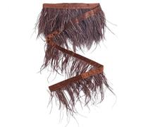 GORGECRAFT 2 m de Plumes Franges Plumes D'Autruche Vêtements pour Femmes Accessoires de Costume 8~10 cm Plumes Naturelles Franges Ruban pour Robe Couture Décoration Décoration de Mariage Burlywood
