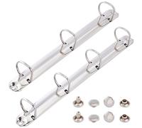 GORGECRAFT 2 pièce en Métal Format A4 classeur à 3 anneaux 4 anneaux Mécanisme de Remplacement en Acier Classeurs à Feuilles Mobiles Anneaux en D Reliure à Feuilles Épines Organisateurs Planificateurs