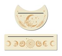 GORGECRAFT 2 pièces Porte-Cartes de Tarot en Bois Présentoirs Faits à la Main en Bois pour Outils de Divination de Sorcière Majic Cérémonial Autel Décor Wiccan Ritual Supplies