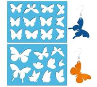 GORGECRAFT 2 Pochoir en Acrylique pour Fabrication de Bijoux Boucles d'oreilles Découpes Réutilisables Pochoir pour Cuir Bracelets Boucles d'oreilles Bricolage Scrapbooking 13 x 9cm