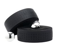 GORGECRAFT 2 Rouleau de Ruban Adhésif pour Guidon de Vélo Noir en Cuir PU avec 2 Embouts pour Guidon de Vélo de Route Accoudoir de Chaise et Volant
