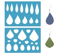 GORGECRAFT 2 Styles Boucles d'oreilles en Forme de Larme Modèle de Fabrication Pochoir de Découpe en Acrylique Réutilisable Feuille Ellipse Oeuf Motifs Géométriques Modèle pour Bracelets en Cuir