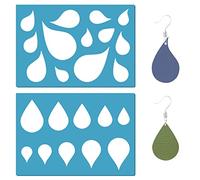 GORGECRAFT 2 Styles Modèle de Forme de Bijoux Boucles d'oreilles Réutilisables Fabrication de Larmes en Plastique Découpes Pochoir de Coupe pour Cabochons Bracelets en Forme de Larme Fabrication