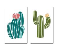 GORGECRAFT 2 Styles Pochoirs Cactus 20*30cm Pochoirs Sur le Thème du Désert Pochoirs Réutilisables pour Cactus D'Été Signe Pochoir Carré pour Peinture Sur Mur en Bois Scrapbooking Carte Sol Bricolage