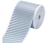 GORGECRAFT 2" X 33ft Argent Réfléchissant Stripe Tape Heat Iron on Transfers Haute Visibilité Avertissement de Sécurité Vinyle Film Tissu Patchs pour T-Shirt Toile Sac Vêtements Tissu