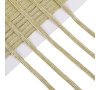 GORGECRAFT 20 m de Bande Élastique Plate Dorée à Paillettes Métalliques 6mm Ruban Élastique Tricoté pour Couture Artisanat Jupe Ceinture Confection de Vêtements